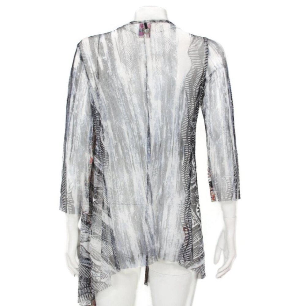 Save The Queen Mesh Gothic Mixed Print Open Cardi… - image 4